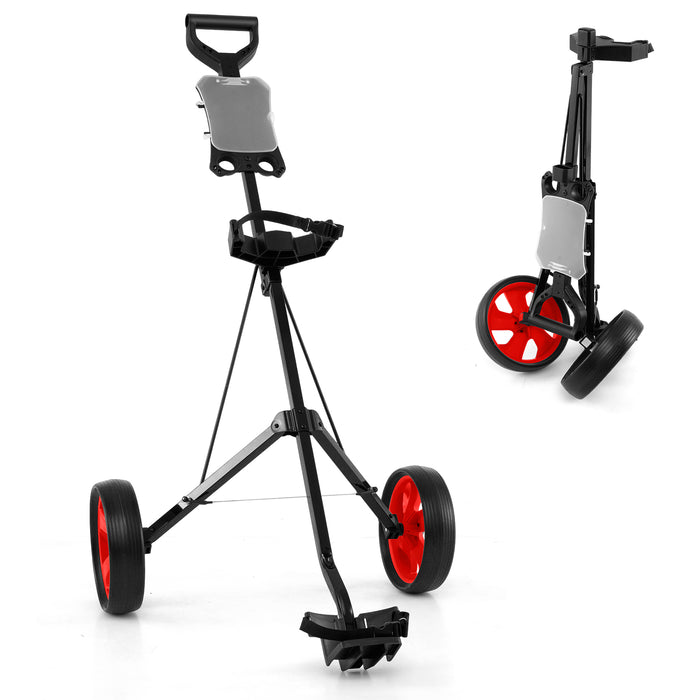 Foldable 2 Wheels Foldable Golf Cart with Scoreboard-