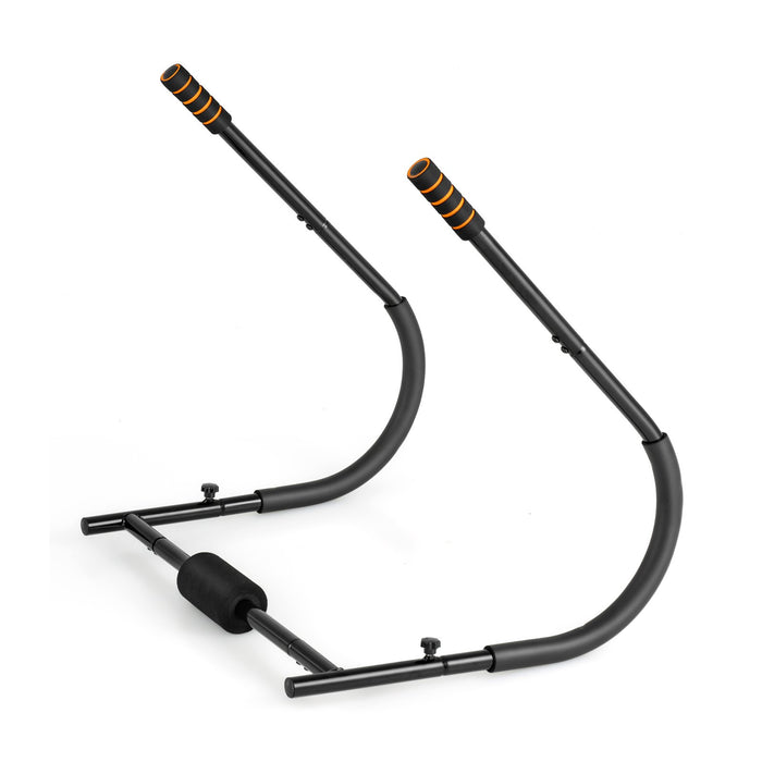 Foldable Ab Trainer with Padded Headrest and Handles for Whole Body Workout-Silver