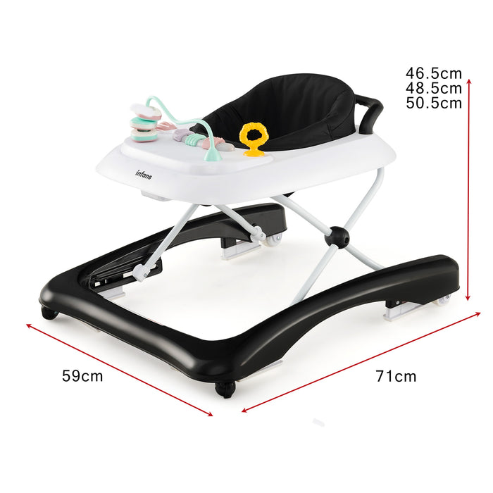 Foldable Baby Walker with Wheels and Anti Roll Over for Kids-