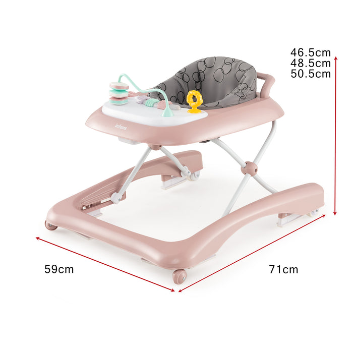 Foldable Baby Walker with Wheels and Anti Roll Over for Kids-