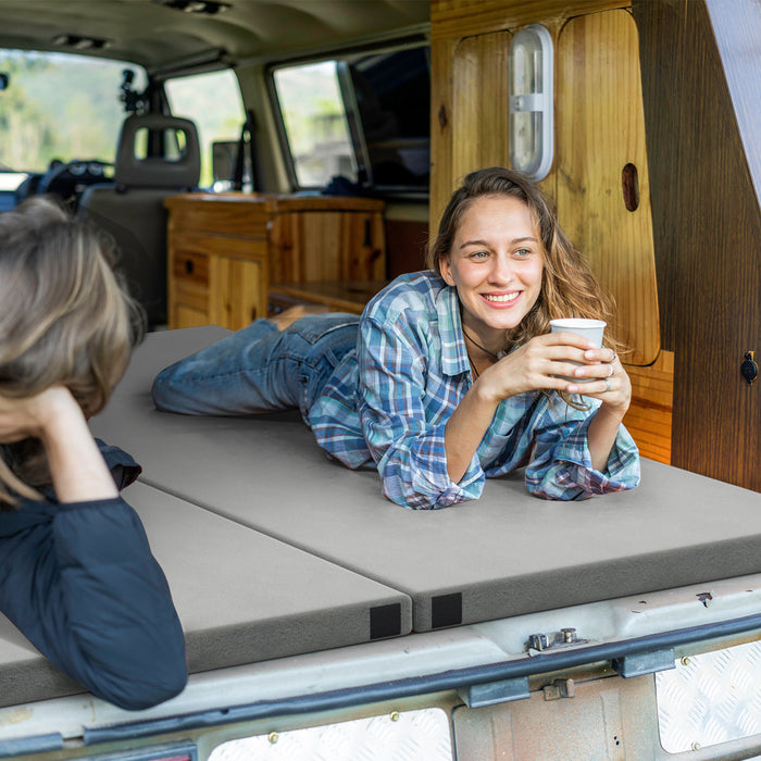 Foldable Camping Mattress Outdoor Sleeping Mat with High Density Foam-