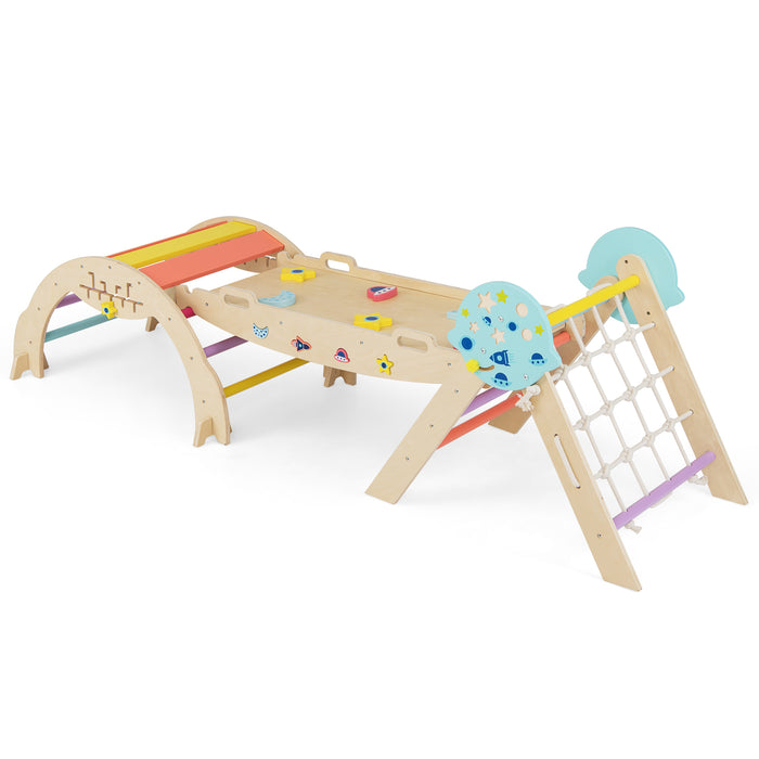Foldable Climbing Toys with Arch and Climber for Toddlers-