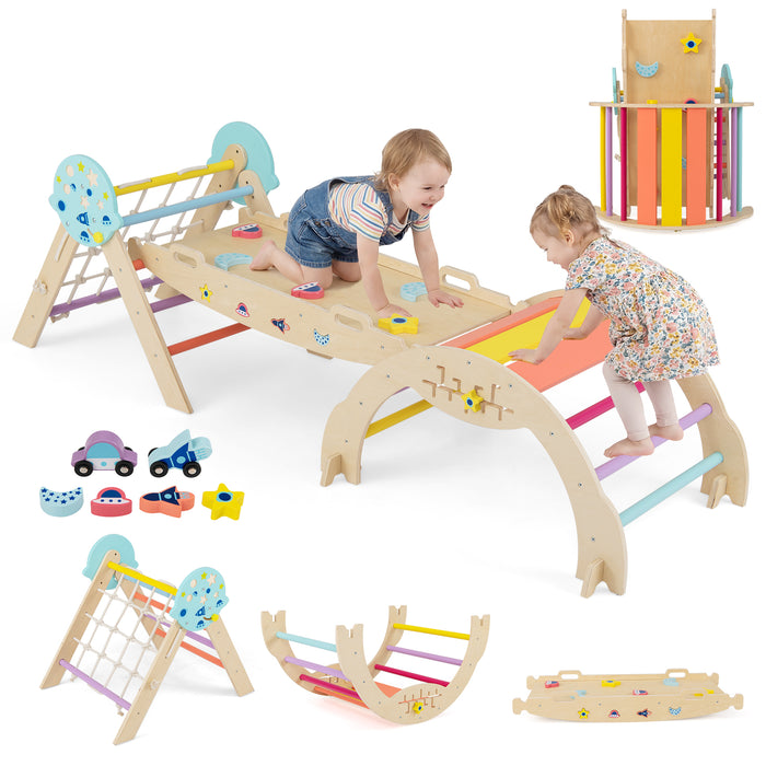 Foldable Climbing Toys with Arch and Climber for Toddlers-