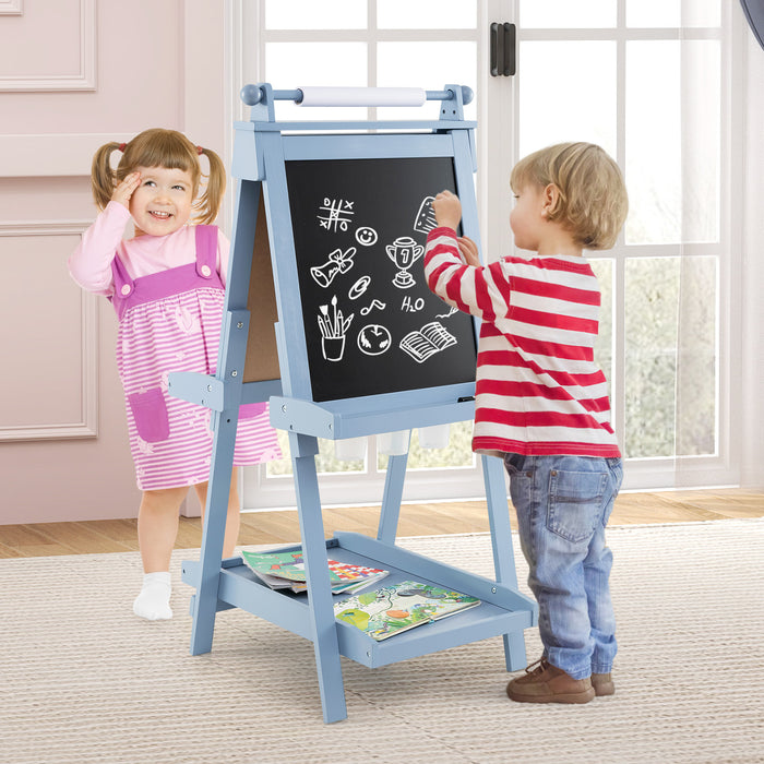 3-in-1 Double-sided Art Easel Foldable Easel for Kids-Pink