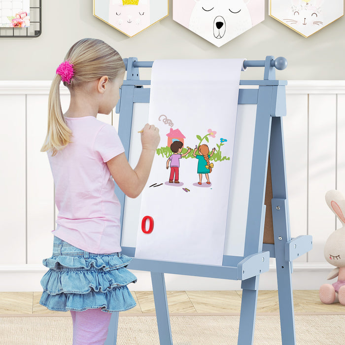3-in-1 Double-sided Art Easel Foldable Easel for Kids-Pink