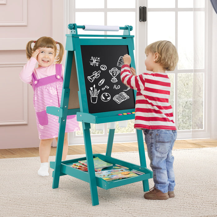 3-in-1 Double-sided Art Easel Foldable Easel for Kids-Pink