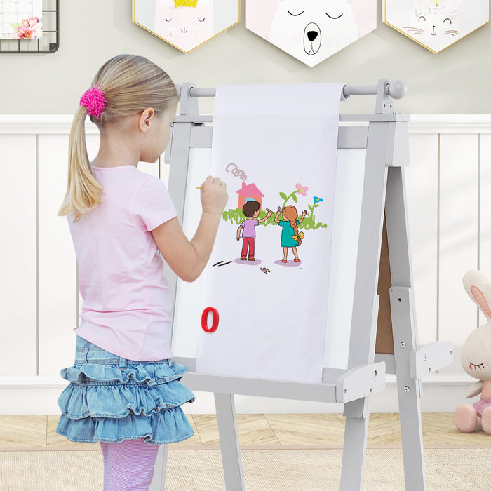 3-in-1 Double-sided Art Easel Foldable Easel for Kids-Pink