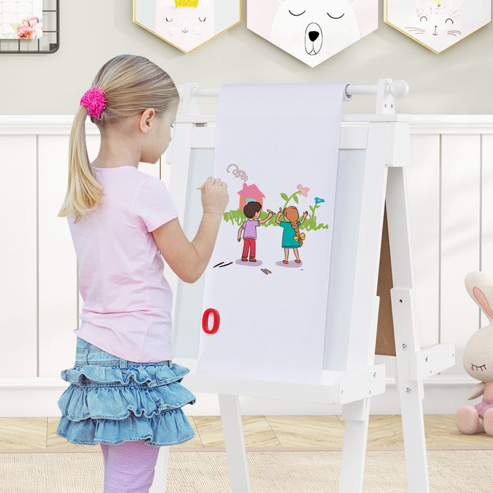 3-in-1 Double-sided Art Easel Foldable Easel for Kids-Pink