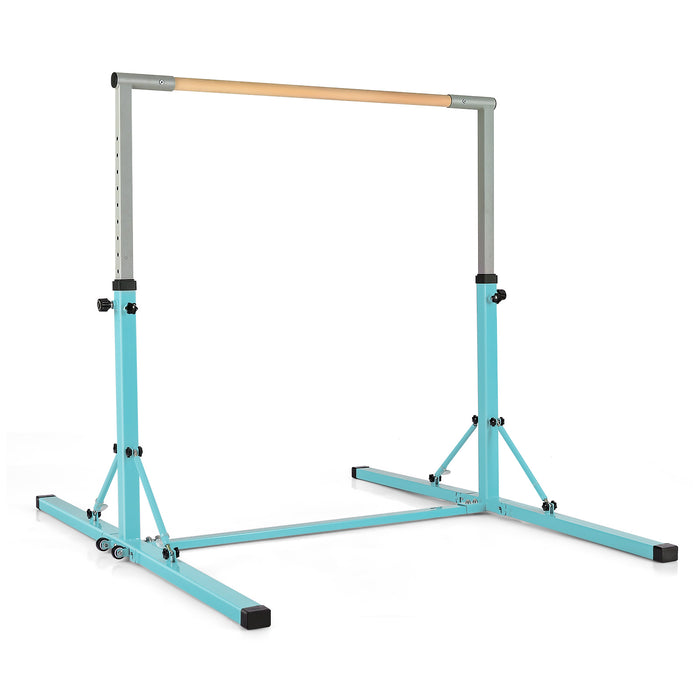 Foldable Gymnastics Bar for Kids - 13-Height Adjustable Training Equipment - Ideal for Gymnastics Practice at Home