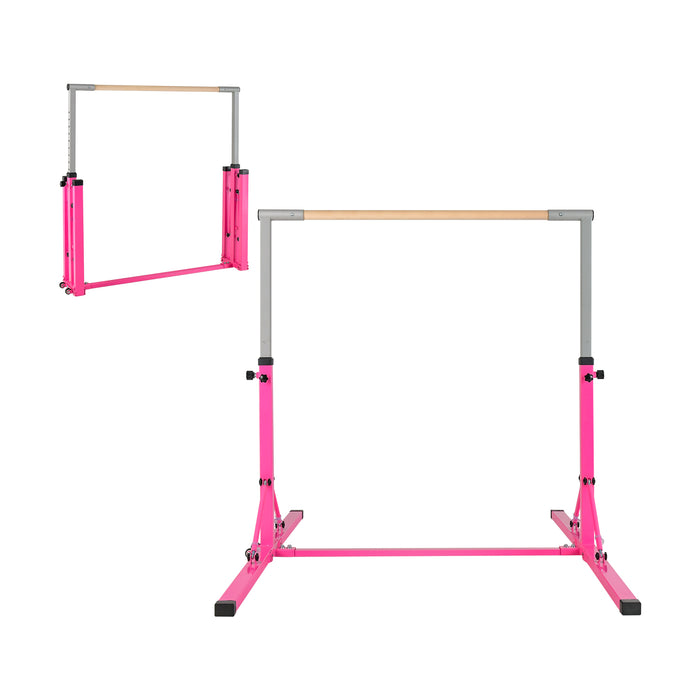 Foldable Gymnastics Bar for Kids - 13-Height Adjustable Training Equipment - Ideal for Gymnastics Practice at Home