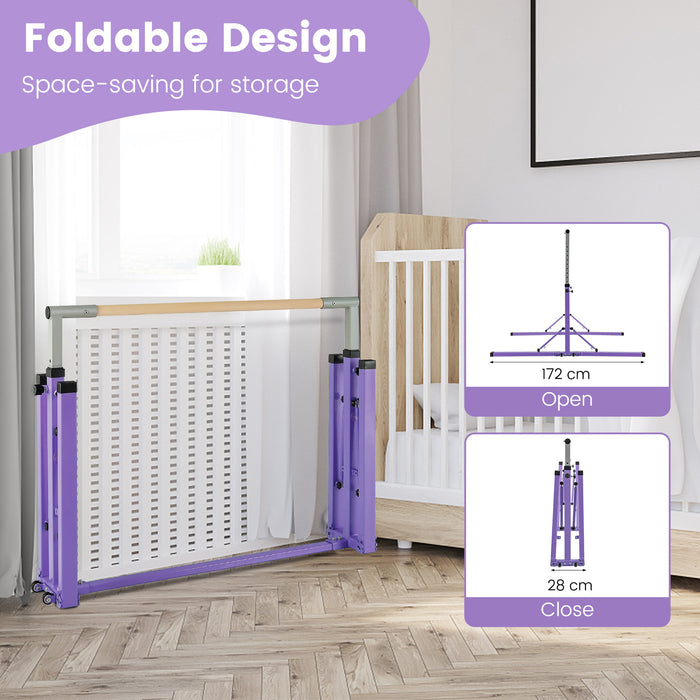 Foldable Gymnastics Bar for Kids - 13-Height Adjustable Training Equipment - Ideal for Gymnastics Practice at Home