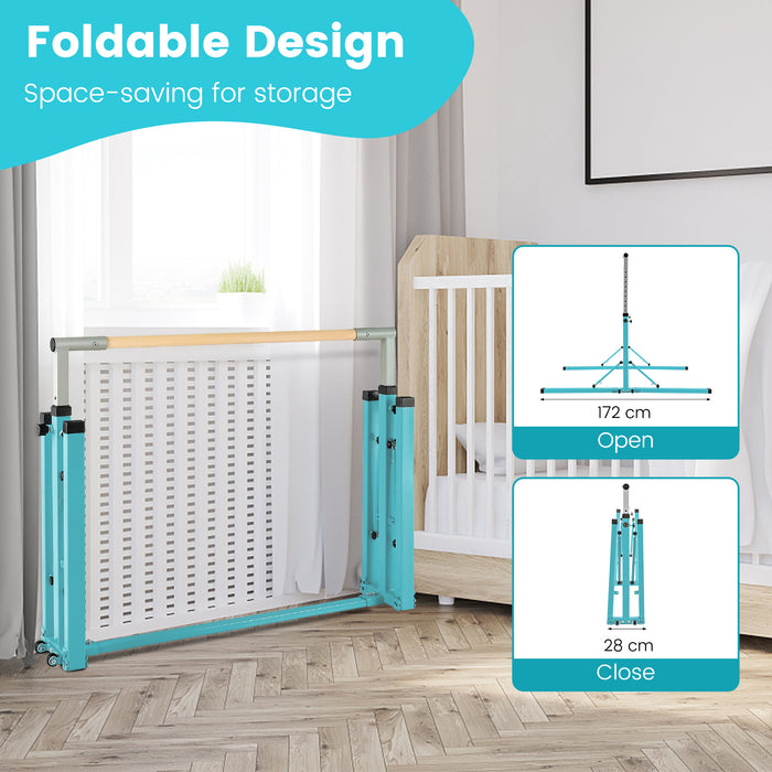 Foldable Gymnastics Bar for Kids - 13-Height Adjustable Training Equipment - Ideal for Gymnastics Practice at Home