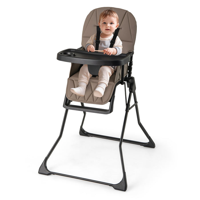 Foldable Baby High Chair with Removable Adjustable Tray-