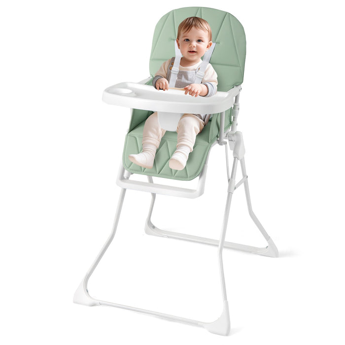 Foldable Baby High Chair with Removable Adjustable Tray-