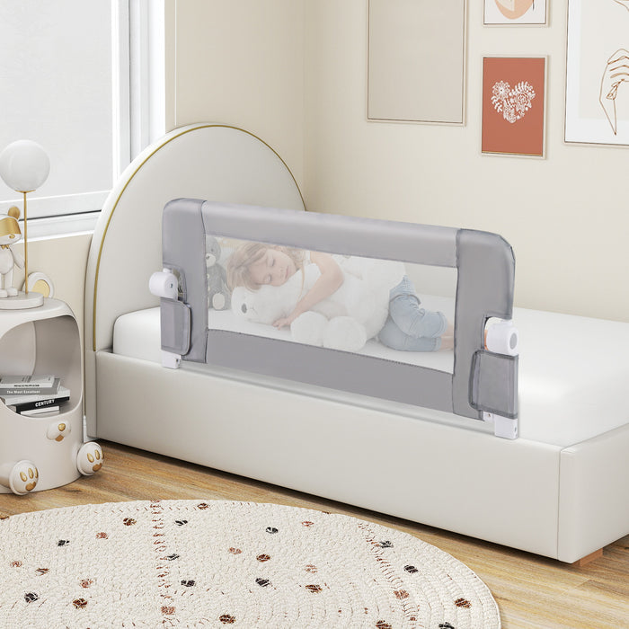 Foldable Toddler Bed Rail with Removable Oxford Cover-