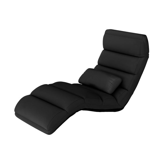 Folding Floor Lazy Sofa Chaise Lounge Sofa with Pillow-