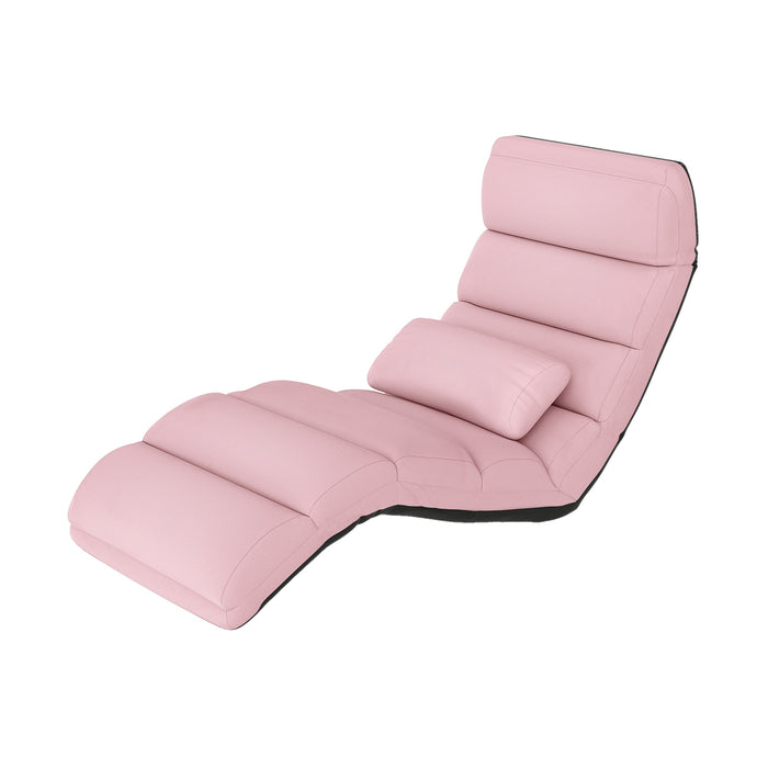 Folding Floor Lazy Sofa Chaise Lounge Sofa with Pillow-