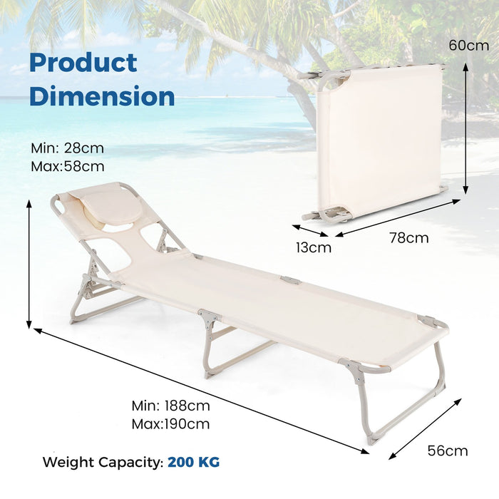 Folding Tanning Chair with Face and Arm Holes-