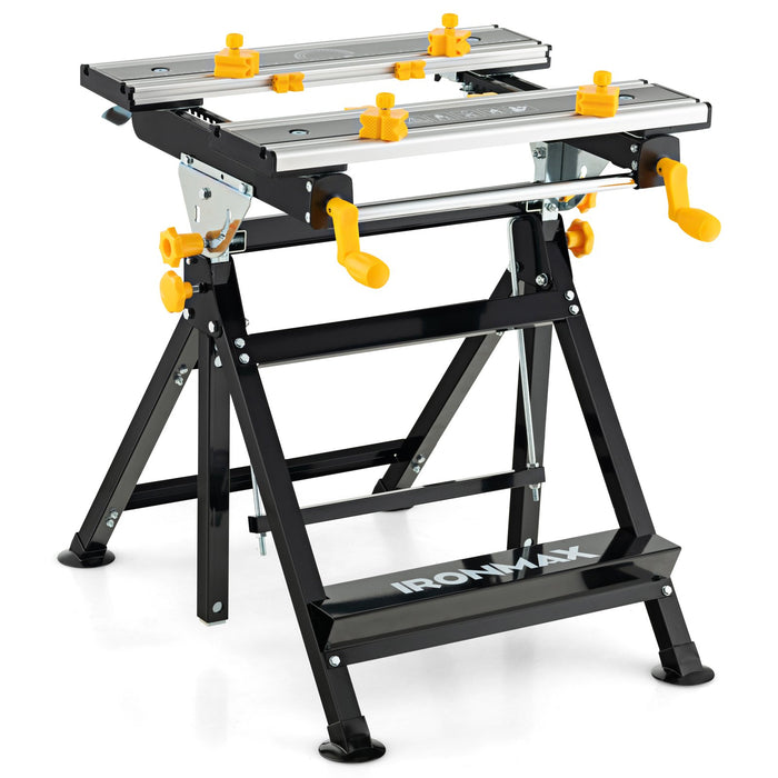 Lightweight Work Table Folding Work Table Portable Workbench with Tiltable Platform- — Shopsta UK