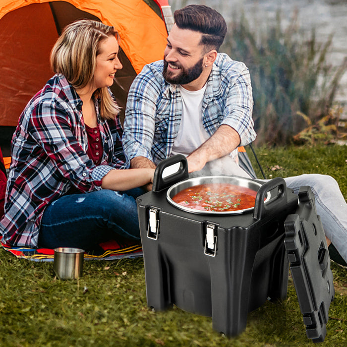 Portable 30L Food Warmer - Stainless Steel Barrel Design, Ideal for Catering, Banquets, Parties, Camping - Perfect Solution for Keeping Food Warm while Outdoors