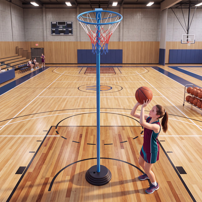 Freestanding Basketball Goal System with 105-255 cm Height Adjustable Pole