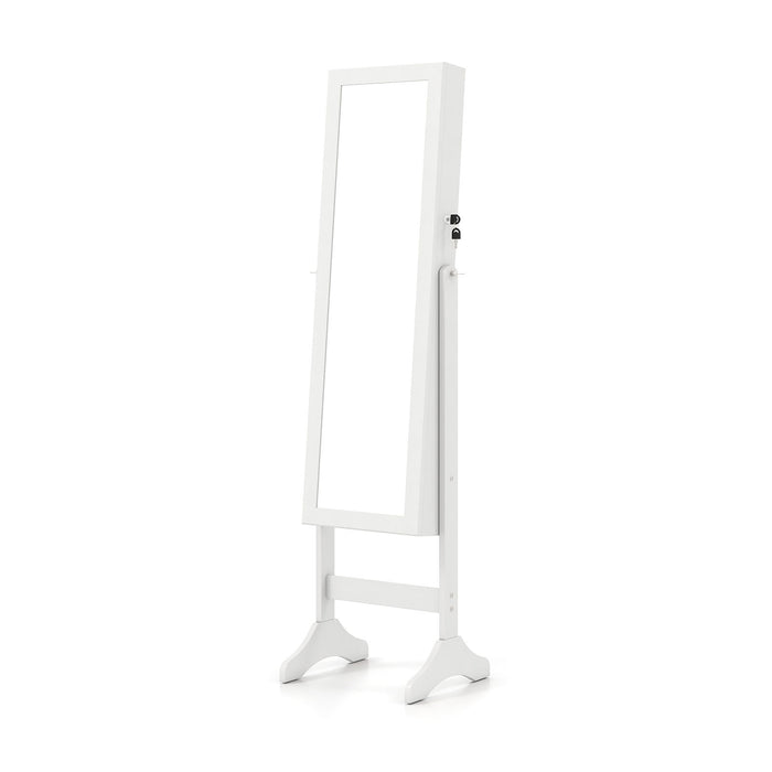 Freestanding Jewelry Armoire Cabinet with Full Length Mirror-