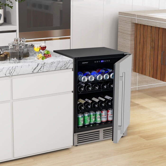 Freestanding Beverage Refrigerator - 190 Can Capacity Built-in Cooler - Ideal for Party and Home Use