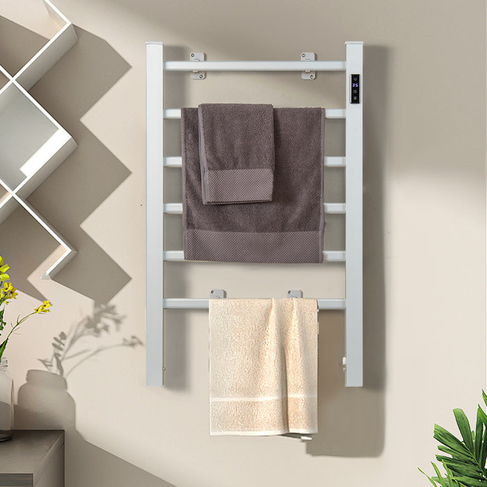 Freestanding and Wall Mounted Towel Warmer with 8H Timer and LED Display-Silver
