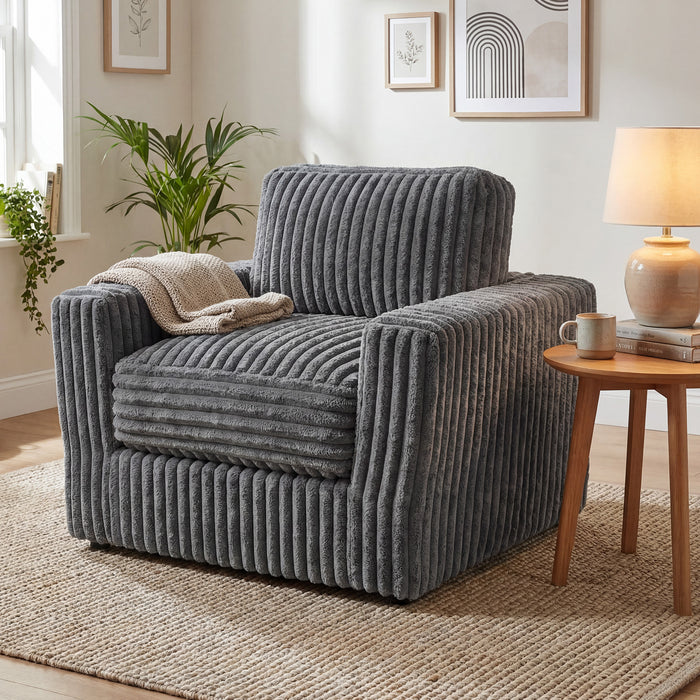 Furry Boneless Couch for Small Spaces with Removable Cover and Pillow-