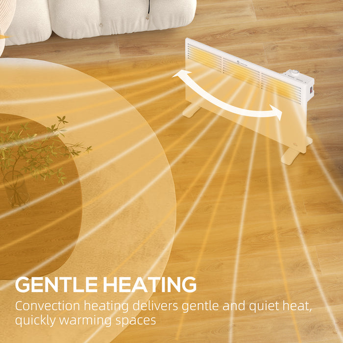 HOMCOM 1500W Convector Heater - White | Aosom UK