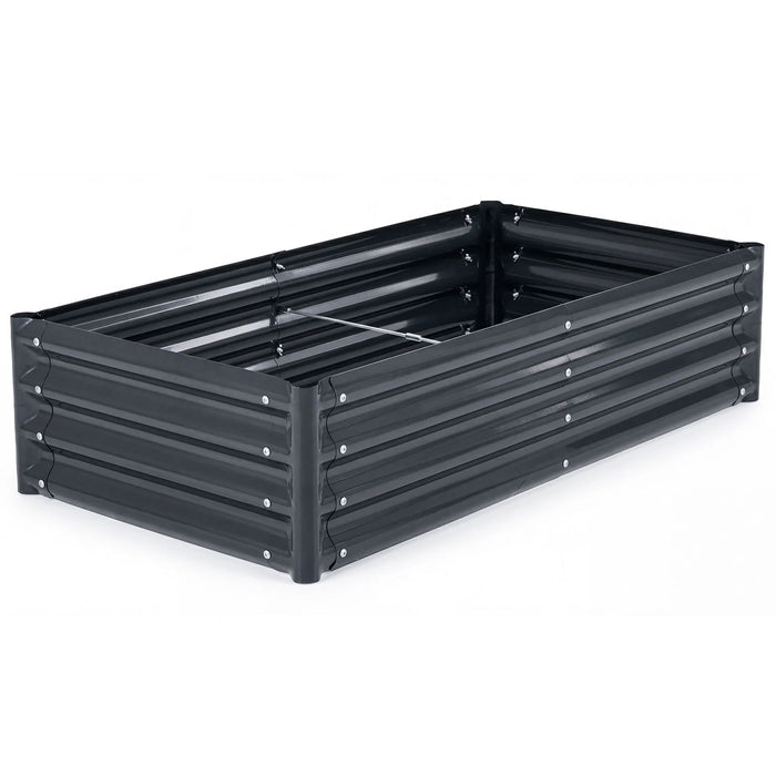 Galvanized Raised Garden Bed 123 x 64 x 29 cm Outdoor Metal Planter Box-