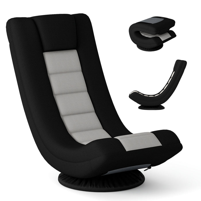 360° Swivel Gaming Chair 4 Position Adjustable Folding Floor Sofa-