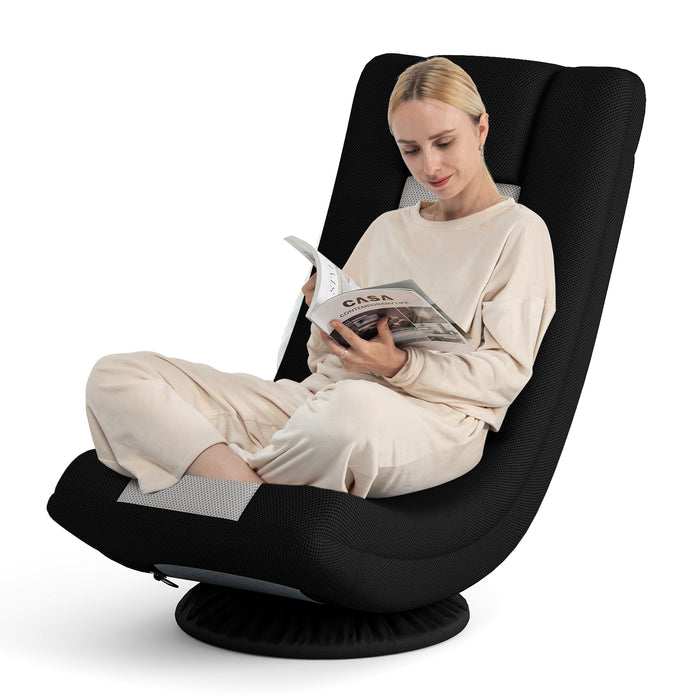 360° Swivel Gaming Chair 4 Position Adjustable Folding Floor Sofa-
