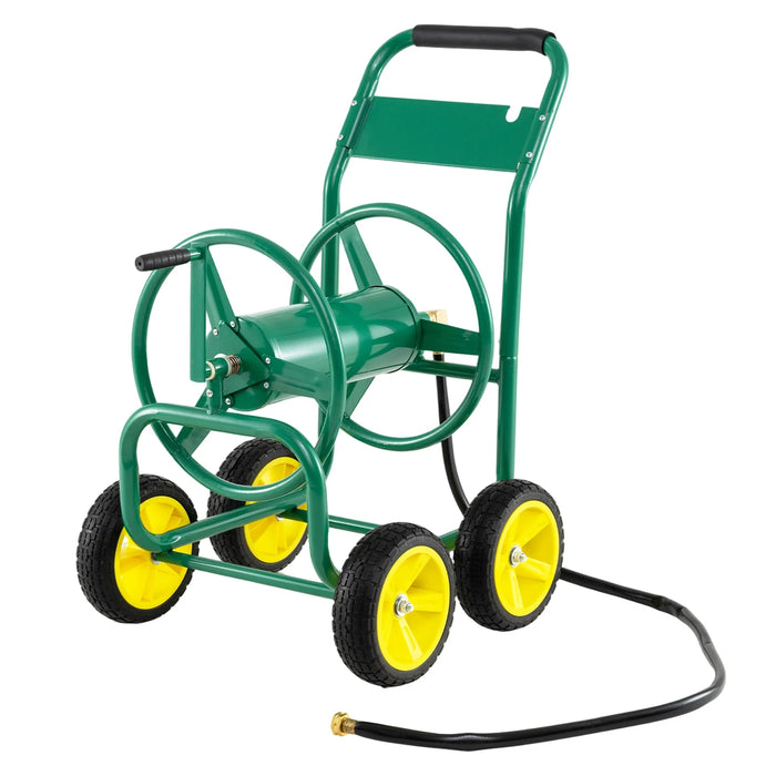Garden Hose Reel Cart 4 Wheels 100 m of 16 mm Large Capacity-