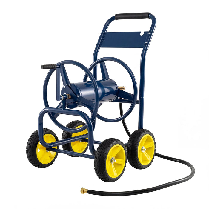 Garden Hose Reel Cart 4 Wheels 100 m of 16 mm Large Capacity-