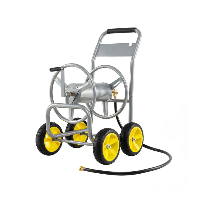 Garden Hose Reel Cart 4 Wheels 100 m of 16 mm Large Capacity-