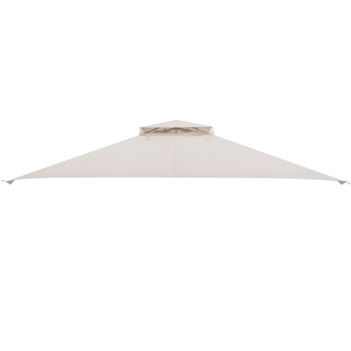 368 x 303CM Gazebo Replacement Top with Air Vent and Drainage Holes-Brown
