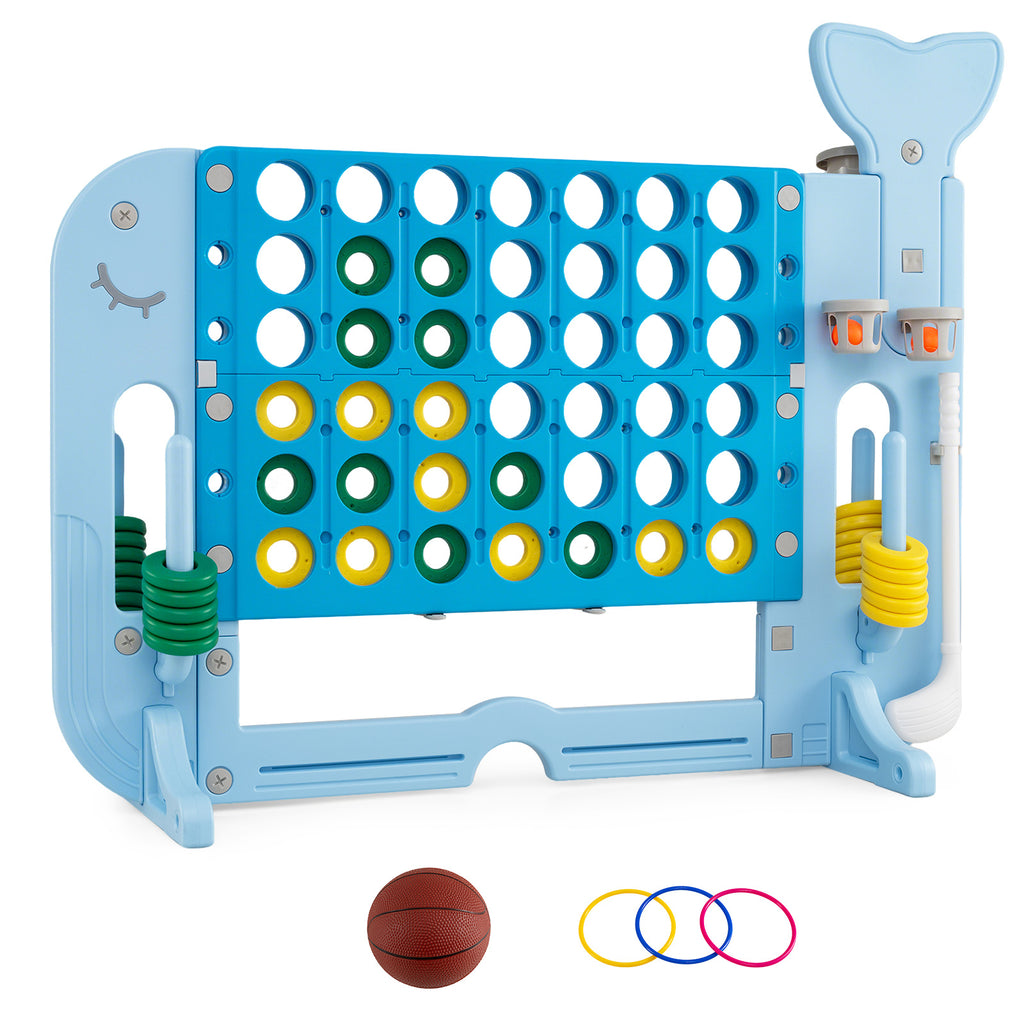 Giant 4-to-Score Game Set Jumbo Connect Four Game with Ring-toss-
