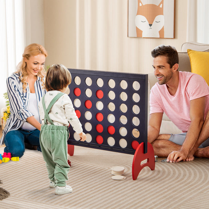 Giant 4-to-Score Game Set with Carrying Bag and 42 Pieces Jumbo Rings-