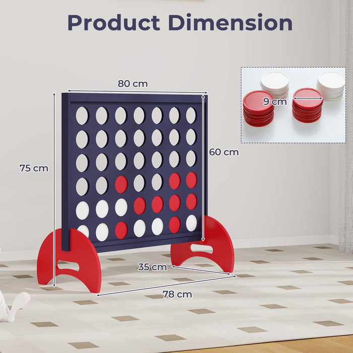 Giant 4-to-Score Game Set with Carrying Bag and 42 Pieces Jumbo Rings-