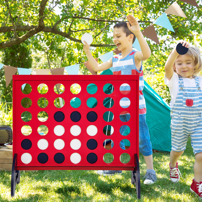 Giant 4-to-Score Game Set with Carrying Bag and 42 Pieces Jumbo Rings-