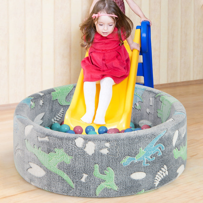 Glow in the Dark Round Ball Pool with 200 Colorful Ocean Balls-