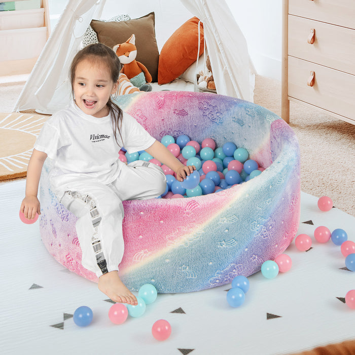 Glow in the Dark Round Ball Pool with 200 Colorful Ocean Balls-