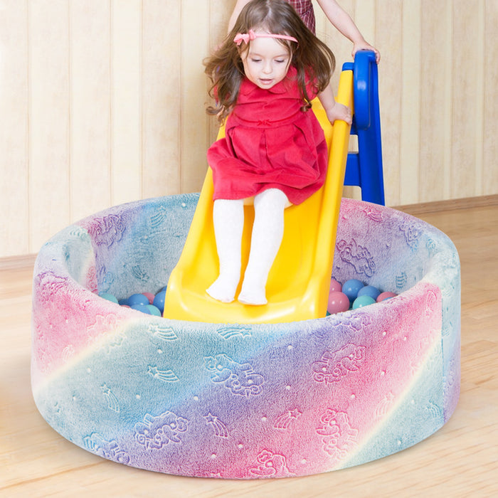 Glow in the Dark Round Ball Pool with 200 Colorful Ocean Balls-