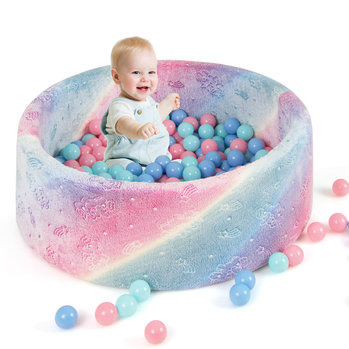 Glow in the Dark Round Ball Pool with 200 Colorful Ocean Balls-