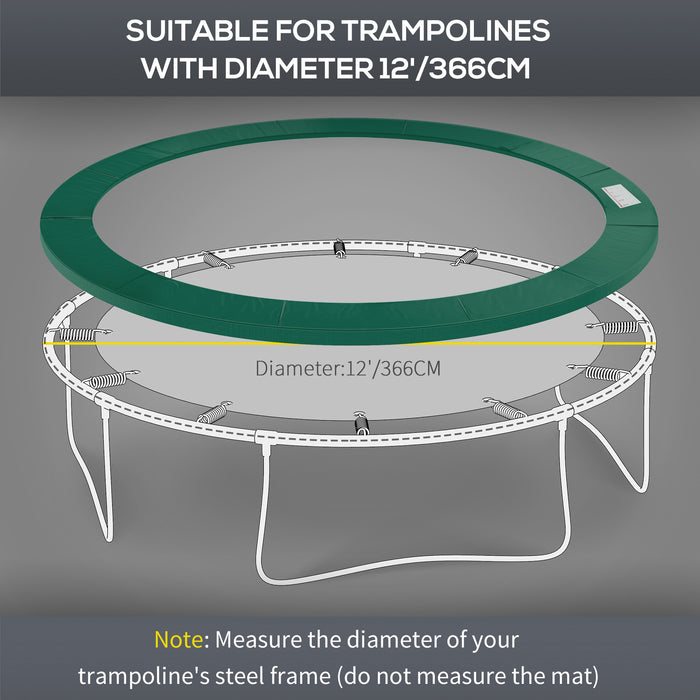 HOMCOM  Trampoline Safety Pad, 8 ft-Green