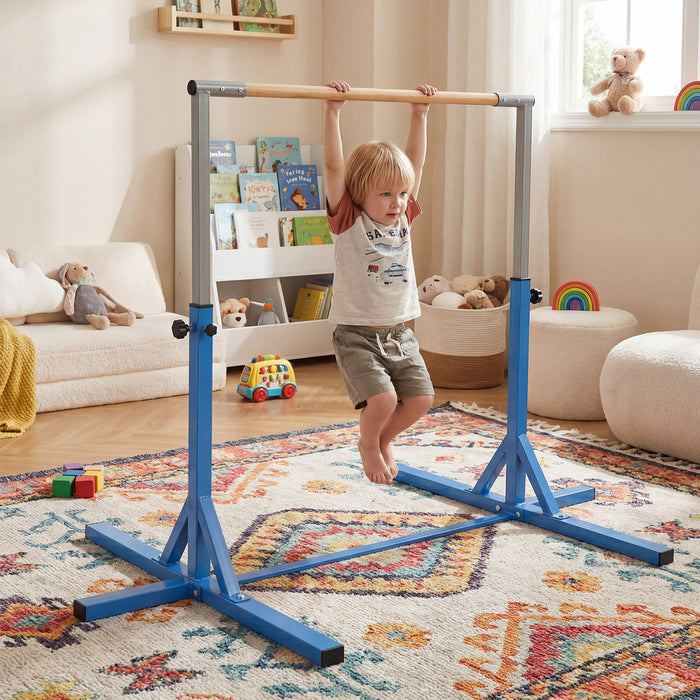 Gymnastics Bar Adjustable Horizontal Kip Bar with 85-145 CM 12-Level Height-