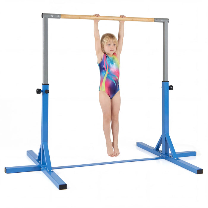Gymnastics Bar Adjustable Horizontal Kip Bar with 85-145 CM 12-Level Height-