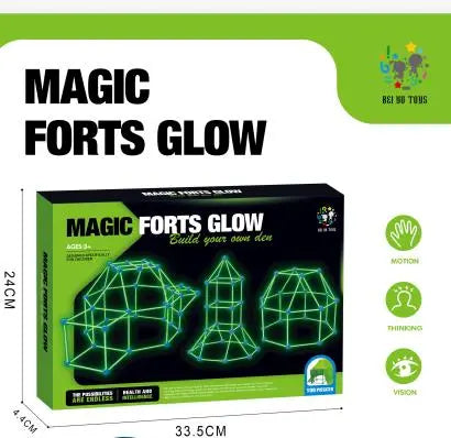 3D Fort Building Blocks Kit for Kids - DIY Castle and Tunnel ...