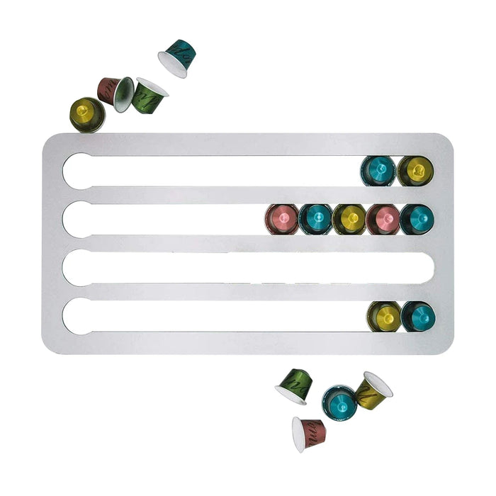 Rotating Coffee Capsule Tower – Aluminium Pod Holder for 24 or 40 Nespresso Original Capsules